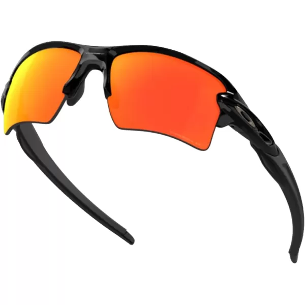 imageOakley Mens Oo9188 Flak 20 XL Rectangular SunglassesPolished Black W Prizm Ruby Polarized