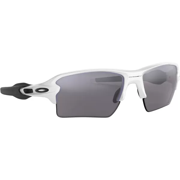 imageOakley Mens Oo9188 Flak 20 XL Rectangular SunglassesPolished White on BlackPrizm Black Polarized
