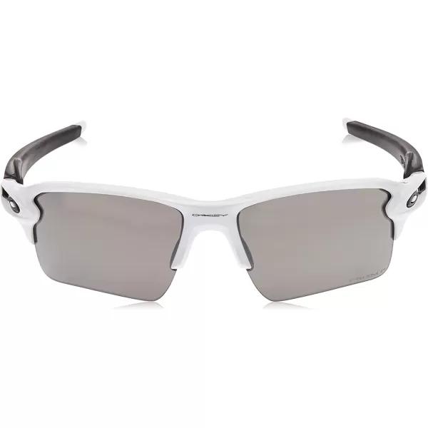 imageOakley Mens Oo9188 Flak 20 XL Rectangular SunglassesPolished White on BlackPrizm Black Polarized