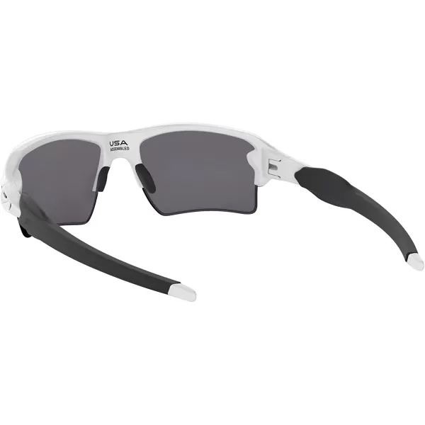imageOakley Mens Oo9188 Flak 20 XL Rectangular SunglassesPolished White on BlackPrizm Black Polarized