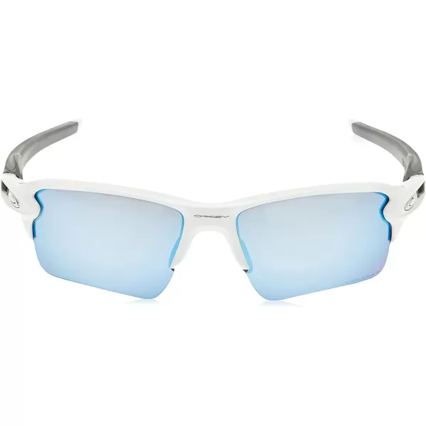 imageOakley Mens Oo9188 Flak 20 XL Rectangular SunglassesPolished WhitePrizm Deep H2o Polarized