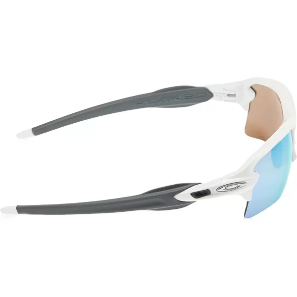 imageOakley Mens Oo9188 Flak 20 XL Rectangular SunglassesPolished WhitePrizm Deep H2o Polarized