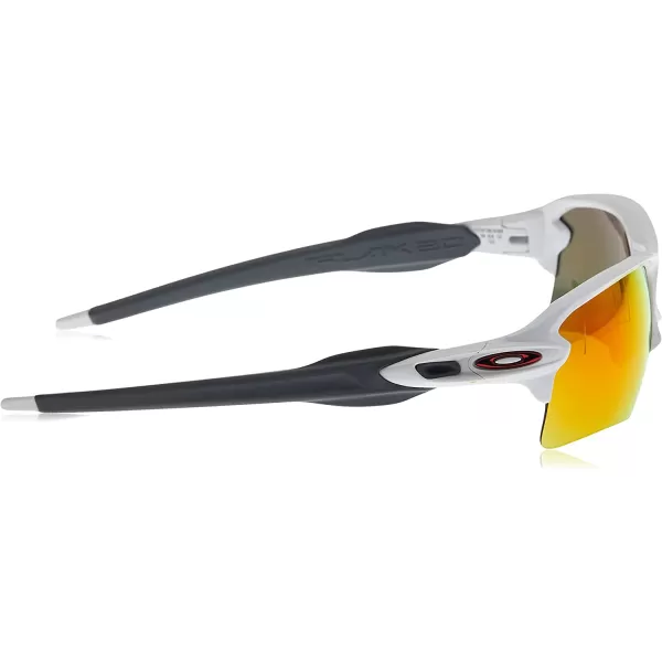 imageOakley Mens Oo9188 Flak 20 XL Rectangular SunglassesPolished WhitePrizm Ruby