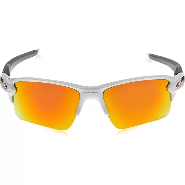 imageOakley Mens Oo9188 Flak 20 XL Rectangular SunglassesPolished WhitePrizm Ruby