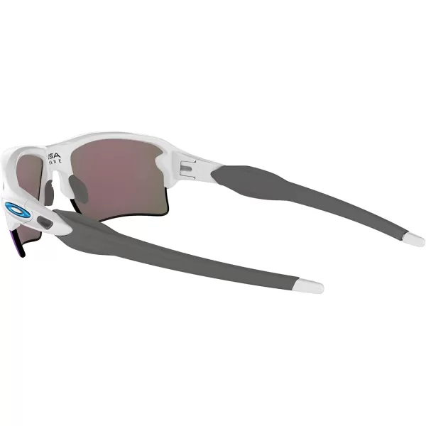 imageOakley Mens Oo9188 Flak 20 XL Rectangular SunglassesPolished WhitePrizm Sapphire