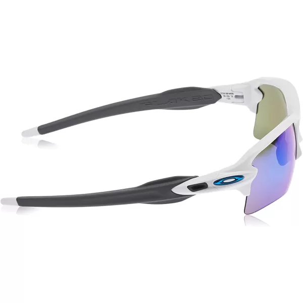 imageOakley Mens Oo9188 Flak 20 XL Rectangular SunglassesPolished WhitePrizm Sapphire