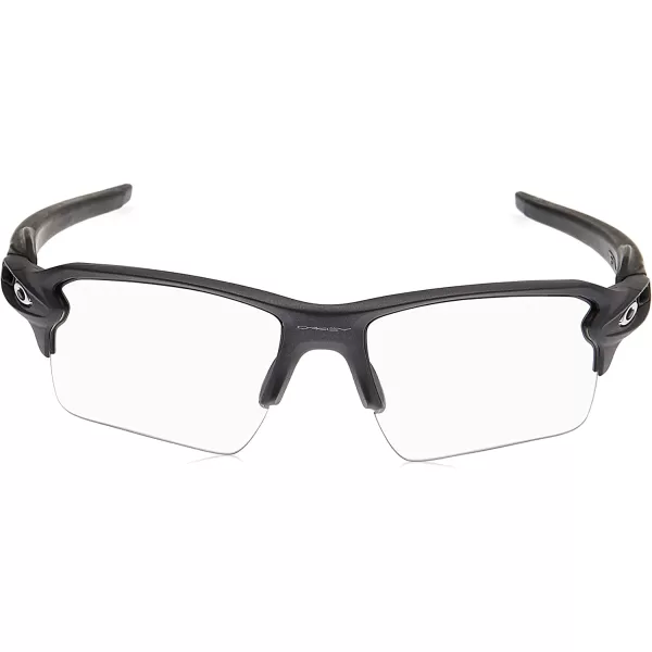 imageOakley Mens Oo9188 Flak 20 XL Rectangular SunglassesSteelClear Black Iridium Photochromic