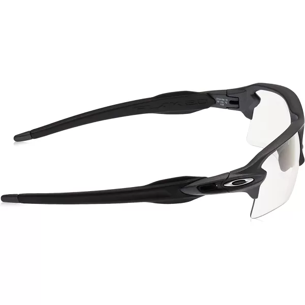 imageOakley Mens Oo9188 Flak 20 XL Rectangular SunglassesSteelClear Black Iridium Photochromic