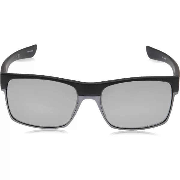 imageOakley Mens Oo9189 Twoface Square SunglassesMatte Black on SilverPrizm Black Polarized