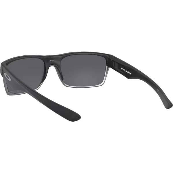 imageOakley Mens Oo9189 Twoface Square SunglassesMatte Black on SilverPrizm Black Polarized