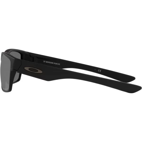 imageOakley Mens Oo9189 Twoface Square SunglassesMatte BlackPrizm Black Polarized