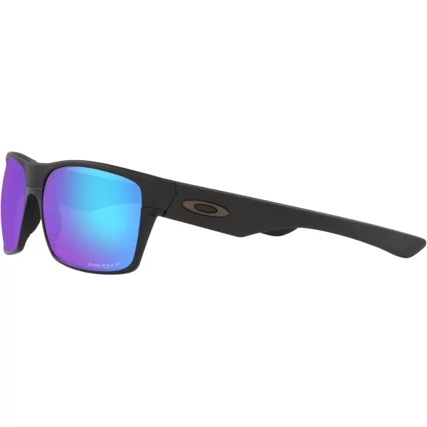 imageOakley Mens Oo9189 Twoface Square SunglassesMatte BlackPrizm Sapphire Polarized