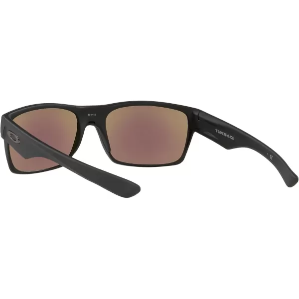 imageOakley Mens Oo9189 Twoface Square SunglassesMatte BlackPrizm Sapphire Polarized