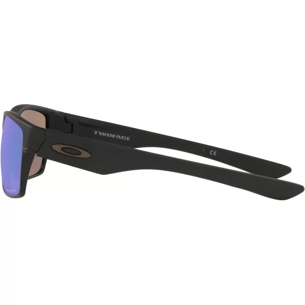 imageOakley Mens Oo9189 Twoface Square SunglassesMatte BlackPrizm Sapphire Polarized