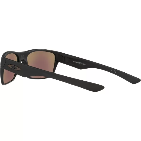 imageOakley Mens Oo9189 Twoface Square SunglassesMatte BlackPrizm Sapphire Polarized