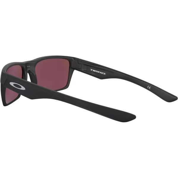imageOakley Mens Oo9189 Twoface Square SunglassesMatte BlackSapphire Iridium Polarized