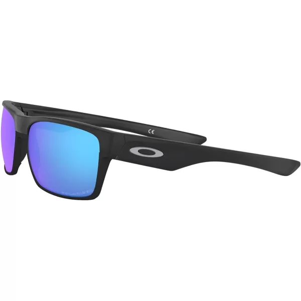 imageOakley Mens Oo9189 Twoface Square SunglassesMatte BlackSapphire Iridium Polarized