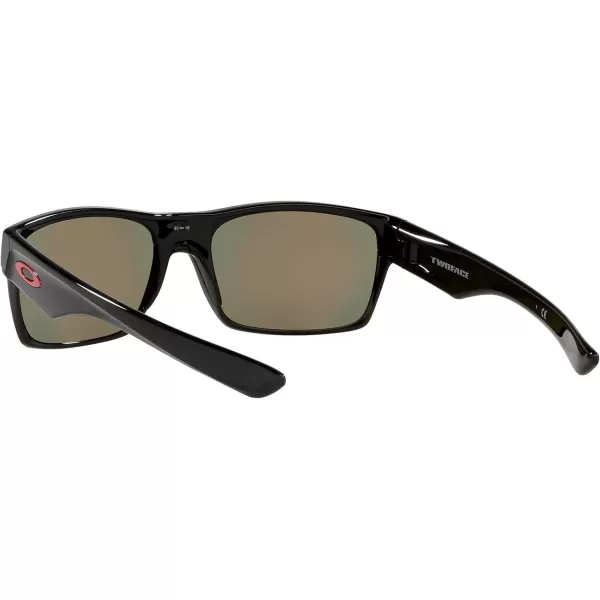 imageOakley Mens Oo9189 Twoface Square SunglassesPolished BlackPrizm Ruby
