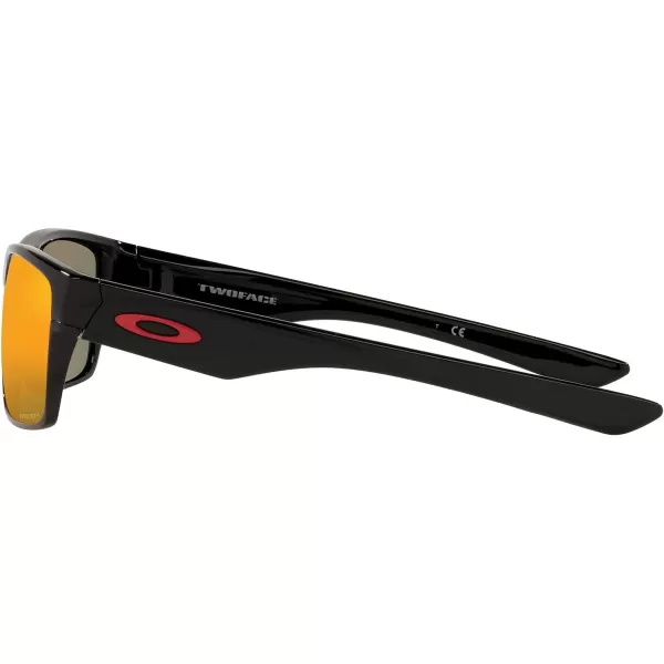 imageOakley Mens Oo9189 Twoface Square SunglassesPolished BlackPrizm Ruby