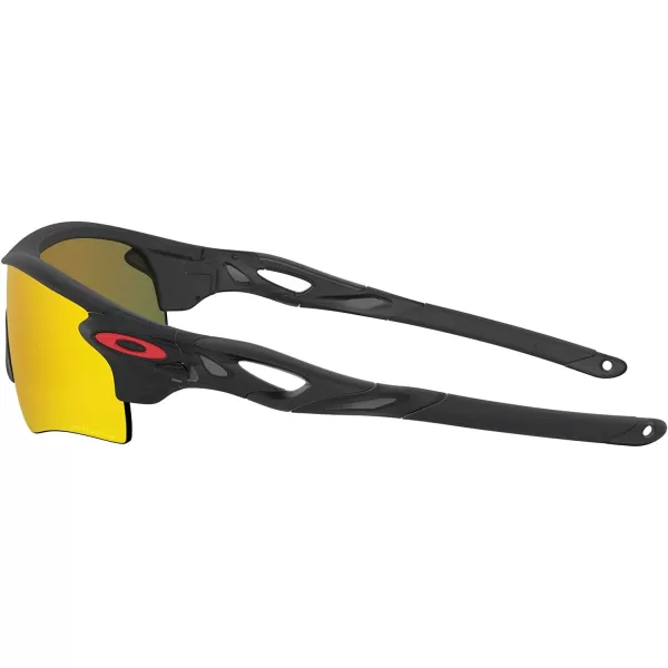 imageOakley Mens Oo9206 Radarlock Path Low Bridge Fit Rectangular SunglassesMatte Black InkPrizm Ruby