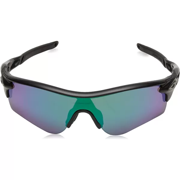 imageOakley Mens Oo9206 Radarlock Path Low Bridge Fit Rectangular SunglassesMatte BlackPrizm Road Jade