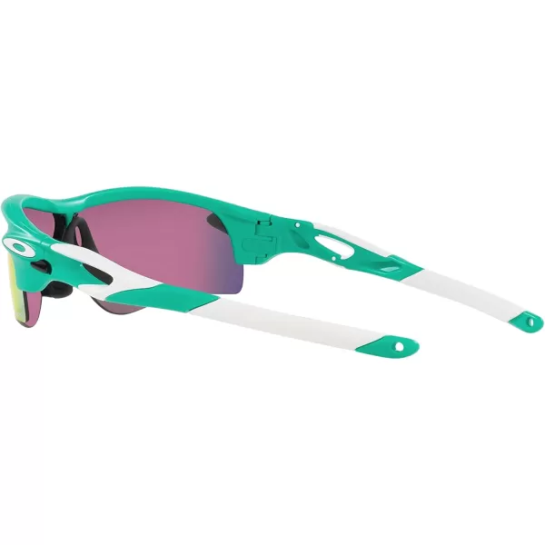 imageOakley Mens Oo9206 Radarlock Path Low Bridge Fit Rectangular SunglassesMatte CelestePrizm Road