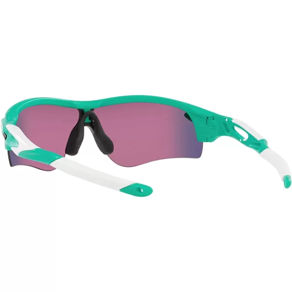 imageOakley Mens Oo9206 Radarlock Path Low Bridge Fit Rectangular SunglassesMatte CelestePrizm Road