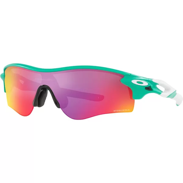 imageOakley Mens Oo9206 Radarlock Path Low Bridge Fit Rectangular SunglassesMatte CelestePrizm Road