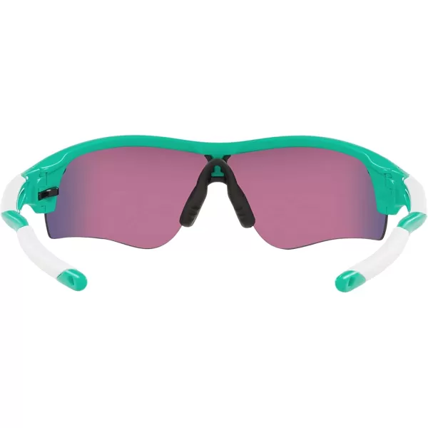 imageOakley Mens Oo9206 Radarlock Path Low Bridge Fit Rectangular SunglassesMatte CelestePrizm Road