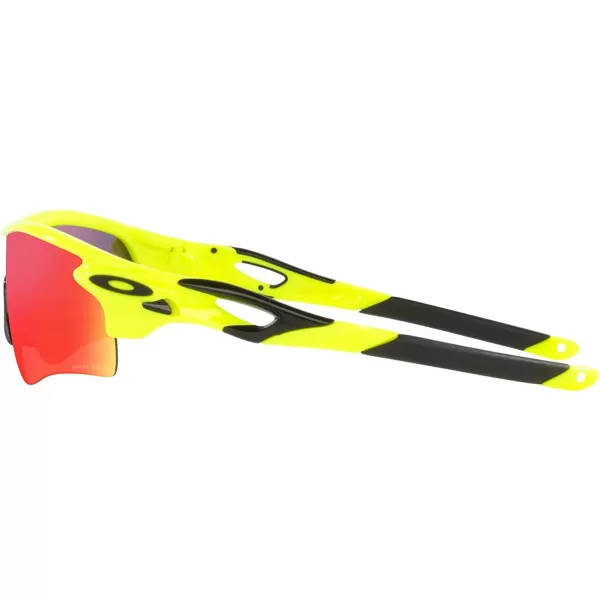 imageOakley Mens Oo9206 Radarlock Path Low Bridge Fit Rectangular SunglassesNeon YellowPrizm Road