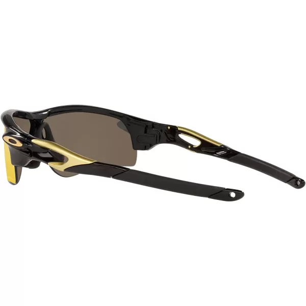 imageOakley Mens Oo9206 Radarlock Path Low Bridge Fit Rectangular SunglassesPolished BlackPrizm 24k Polarized
