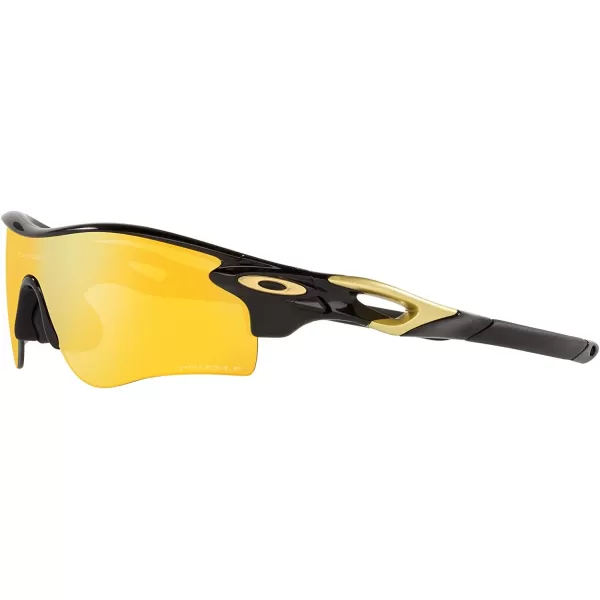 imageOakley Mens Oo9206 Radarlock Path Low Bridge Fit Rectangular SunglassesPolished BlackPrizm 24k Polarized