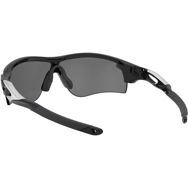 imageOakley Mens Oo9206 Radarlock Path Low Bridge Fit Rectangular SunglassesPolished BlackPrizm Black Polarized