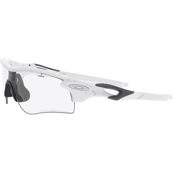 imageOakley Mens Oo9206 Radarlock Path Low Bridge Fit Rectangular SunglassesPolished WhiteClear Black Iridium Photochromic