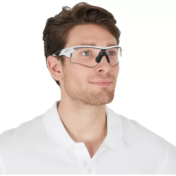 imageOakley Mens Oo9206 Radarlock Path Low Bridge Fit Rectangular SunglassesPolished WhiteClear Black Iridium Photochromic