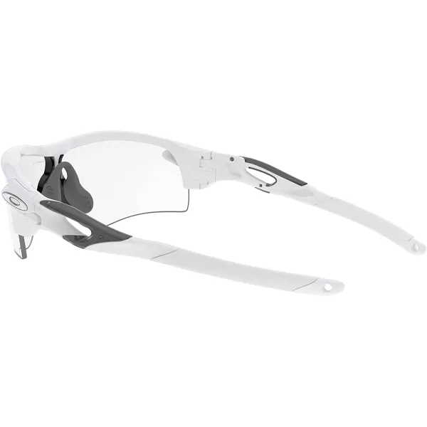 imageOakley Mens Oo9206 Radarlock Path Low Bridge Fit Rectangular SunglassesPolished WhiteClear Black Iridium Photochromic