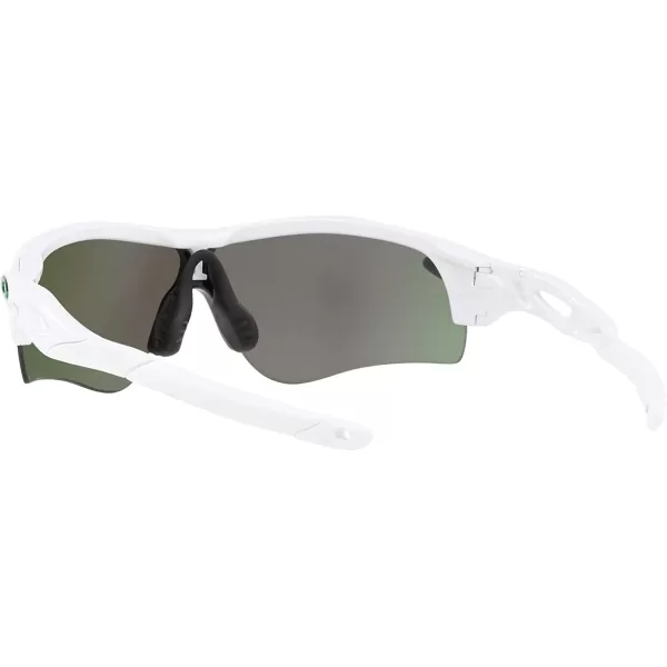 imageOakley Mens Oo9206 Radarlock Path Low Bridge Fit Rectangular SunglassesPolished WhitePrizm Jade