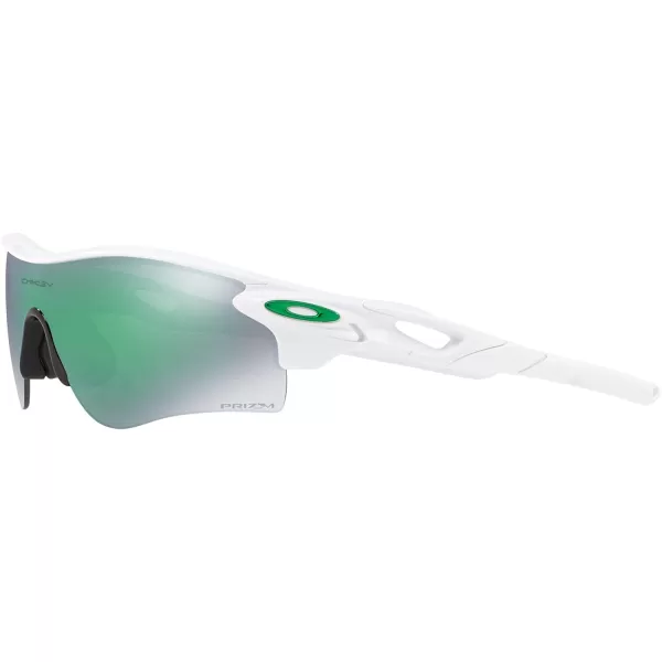 imageOakley Mens Oo9206 Radarlock Path Low Bridge Fit Rectangular SunglassesPolished WhitePrizm Jade
