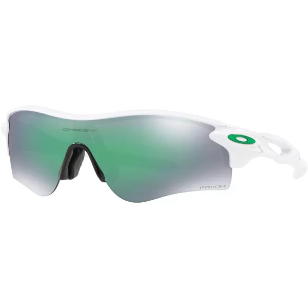 imageOakley Mens Oo9206 Radarlock Path Low Bridge Fit Rectangular SunglassesPolished WhitePrizm Jade