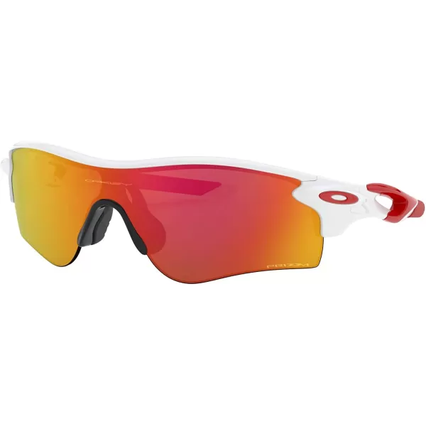 imageOakley Mens Oo9206 Radarlock Path Low Bridge Fit Rectangular SunglassesPolished WhitePrizm Ruby