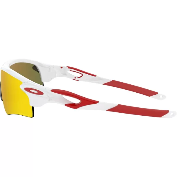 imageOakley Mens Oo9206 Radarlock Path Low Bridge Fit Rectangular SunglassesPolished WhitePrizm Ruby