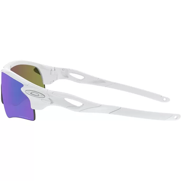 imageOakley Mens Oo9206 Radarlock Path Low Bridge Fit Rectangular SunglassesPolished WhitePrizm Sapphire