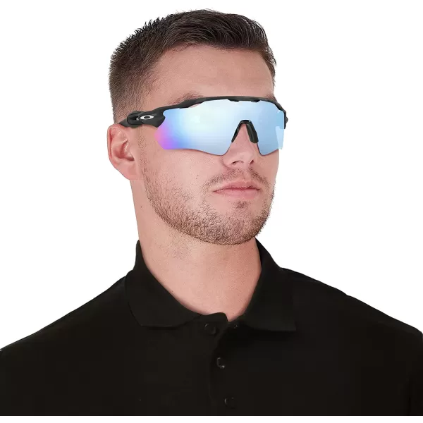 imageOakley Mens Oo9208 Radar Ev Path Rectangular SunglassesMatte Black CamoPrizm Deep Water Polarized