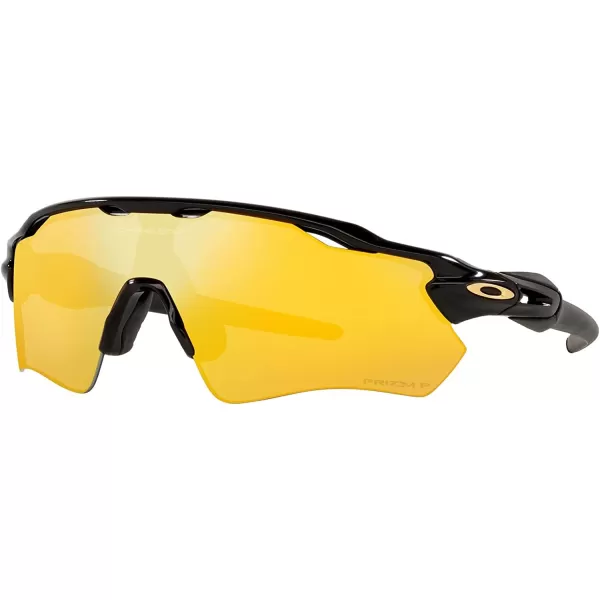 imageOakley Mens Oo9208 Radar Ev Path Rectangular SunglassesPolished BlackPrizm 24k Polarized