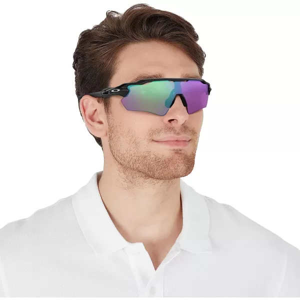 imageOakley Mens Oo9208 Radar Ev Path Rectangular SunglassesPolished BlackPrizm Golf