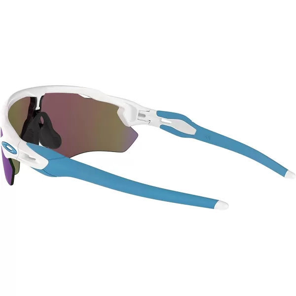 imageOakley Mens Oo9208 Radar Ev Path Rectangular SunglassesPolished White BluePrizm Sapphire