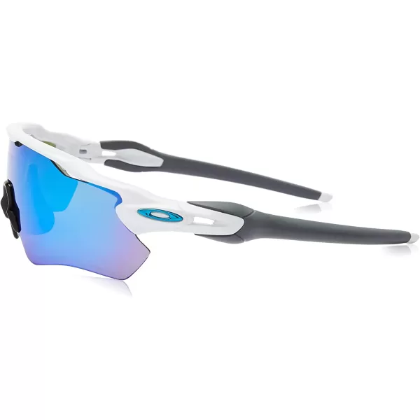 imageOakley Mens Oo9208 Radar Ev Path Rectangular SunglassesPolished White GreyPrizm Sapphire