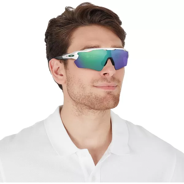 imageOakley Mens Oo9208 Radar Ev Path Rectangular SunglassesPolished WhitePrizm Jade