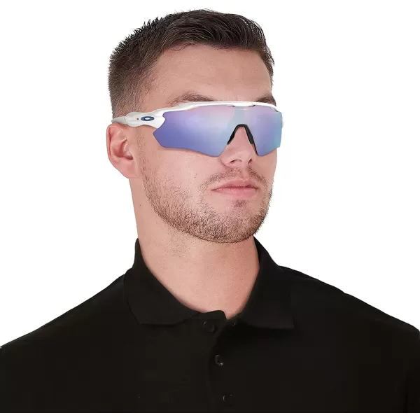 imageOakley Mens Oo9208 Radar Ev Path Rectangular SunglassesPolished WhitePrizm Snow Sapphire Iridium