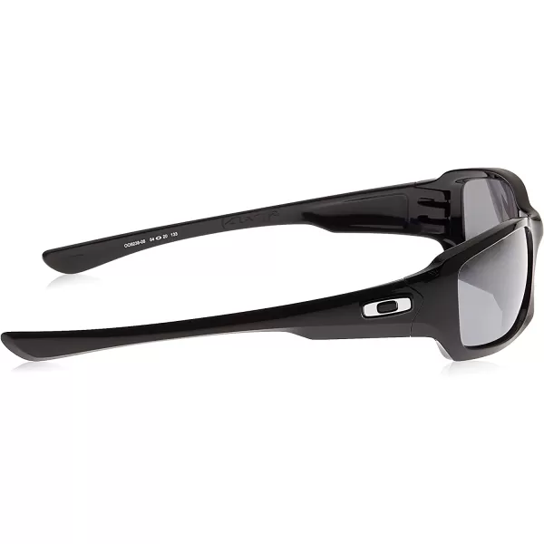 imageOakley Mens Oo9238 Fives Squared Rectangular SunglassesPolished BlackBlack Iridium Polarized